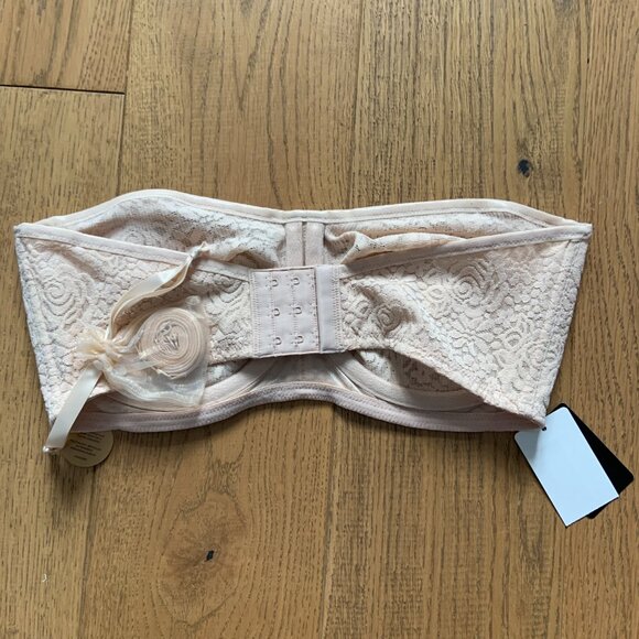 Wacoal Halo Lace Strapless Underwire Bra Nude Sand Size 36DD - Picture 9 of 11